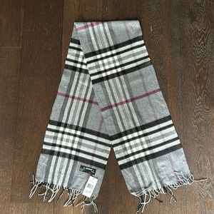 NWT Men's Classic Plaid Cashmink Scarf